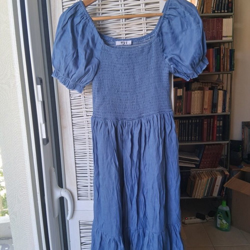 M&V Summer Midi Dress Blue, Like New, Medium to Large