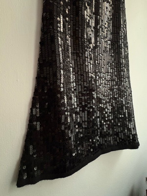Morgan women's black dress with sequins like new, set with jacket, size S