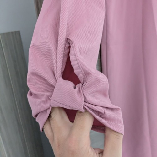 Tunic pink like new, one size with classic collar and pocket