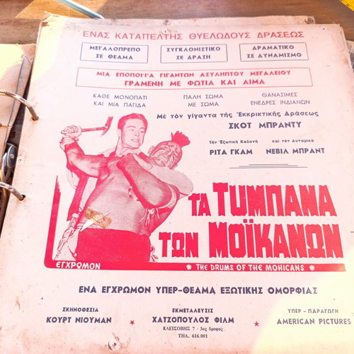 Collectible vintage pressbook 1956 The Drums of the Mohicans movie