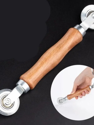 Εργαλείο τοποθέτησης σίτας με διπλό ροδάκι, ξύλινη λαβή και μεταλλικά ροδάκια