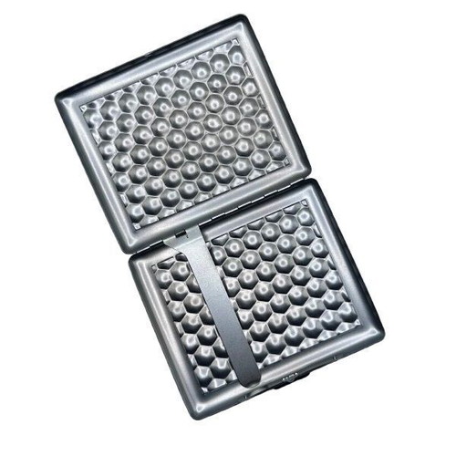 Lepekoff metal slim embossed silver cigarette case for 20 cigarettes new
