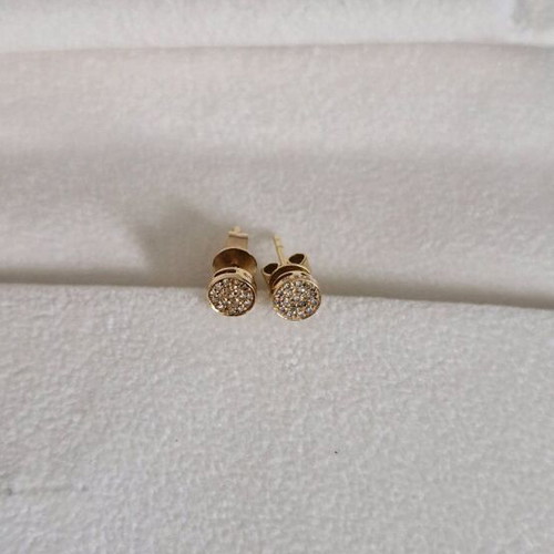 Anatol Diamond Covered Stud Earrings 18K Rose Gold like new