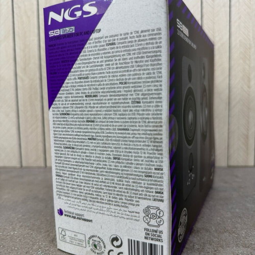 NGS SB350 2.0 Stereo Speakers new, USB powered, 12W RMS