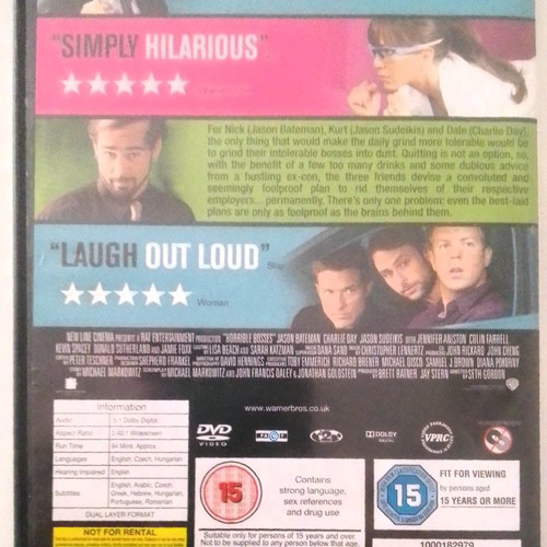 MOVIE ABOUT KILLING BOSSES - COMEDY DVD Horrible Bosses