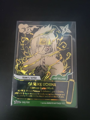 Naruto Mythos Sasuke Secret Rare 1st Edition mint condition