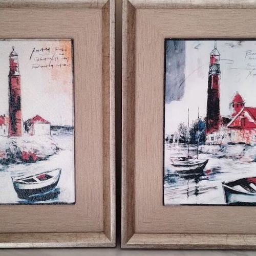 2 FRAMES WITH THEME OF THE LIGHTHOUSE