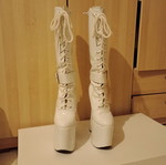 Pole dance boots used, Elle, white, size 40