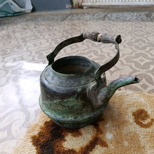 Copper kettle old, used