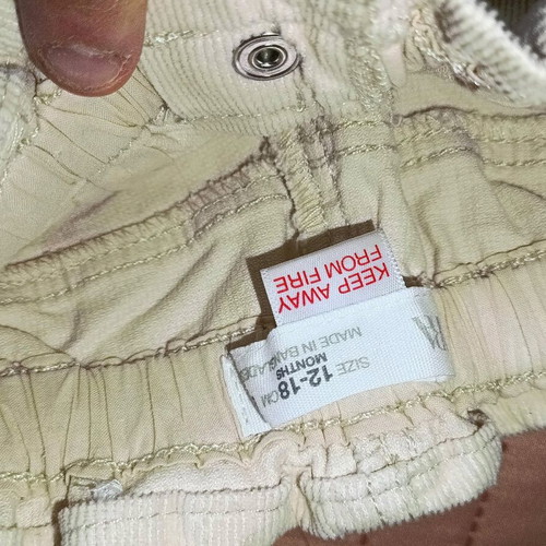 Cream corduroy pants Zara 12-18 months like new