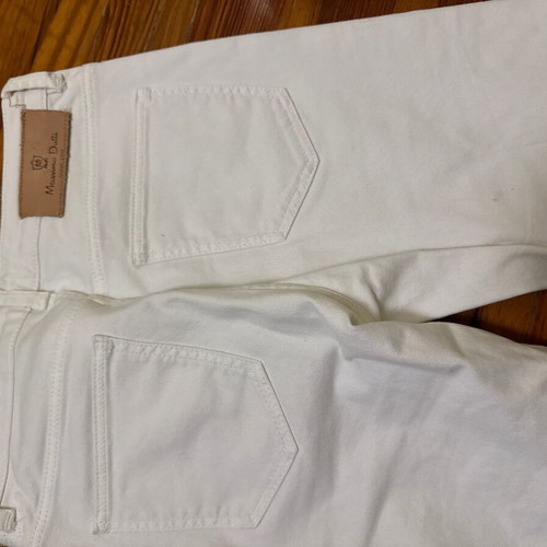Massimo Dutti women's white bell-bottom pants like new, size 34