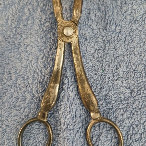 Vintage Leonard Italian Silver-Plated Salad Serving Tongs used