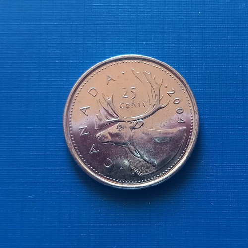 Canada 25 cents 2004 coin like new