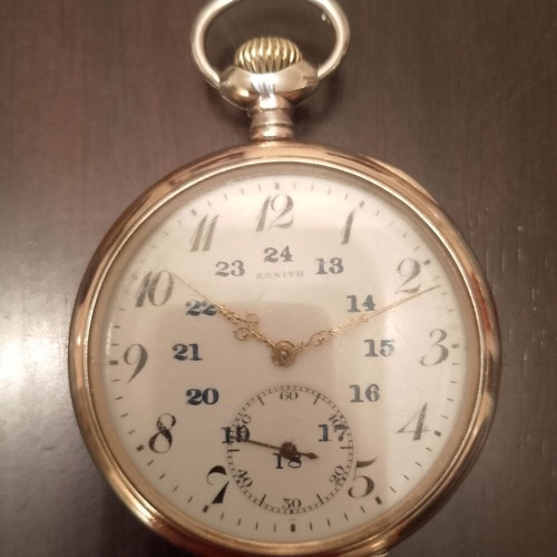Zenith Lepine Pocket Watch 1919, like new, silver case