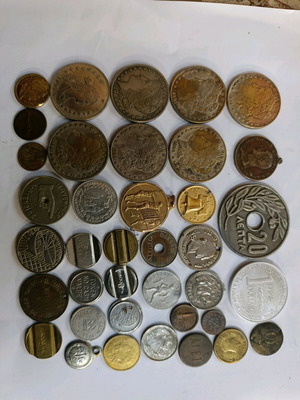 Coins replicas and medals used, collection