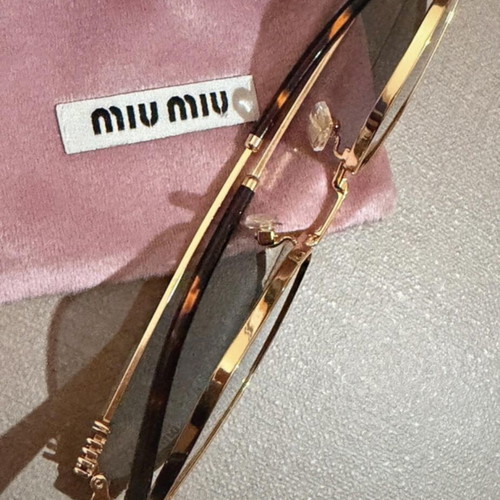Miu Miu SMU56Z Gold Metal Sunglasses new