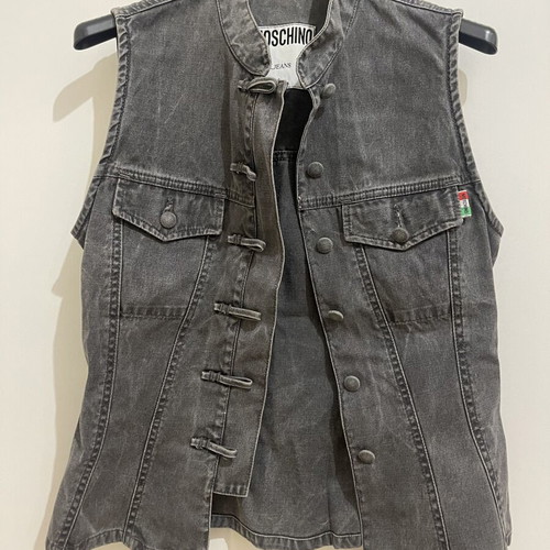 Moschino Jeans Grey Vest Top like new, military style
