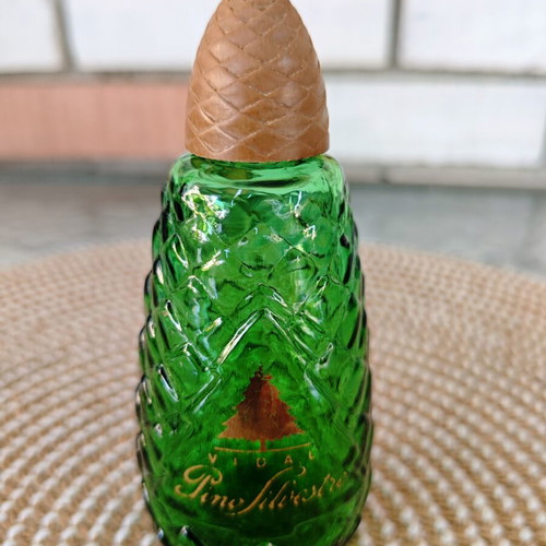 Vintage Pino Silvestre Vidal Glass Bottle used, pine cone shape