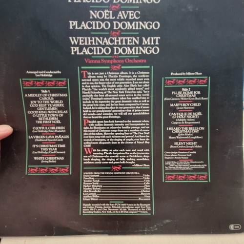 Christmas with Placido Domingo LP used, Vienna Symphony Orchestra