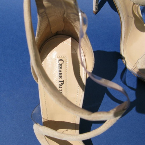 Cesare Paciotti high-heeled sandals used, size 40, beige