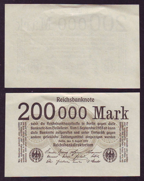 Γερμανία  200000 mark Germany 1923 banknote   (2ХК0,08ю060)