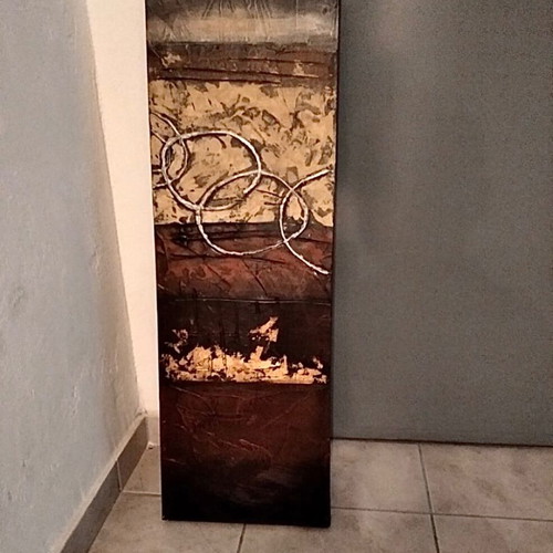 Embossed painting on hard canvas like new