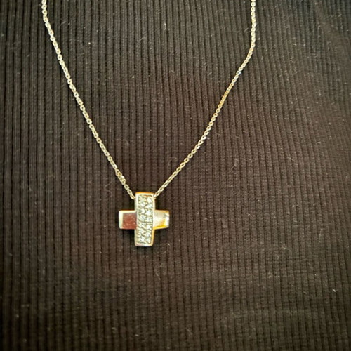 Silver necklace used