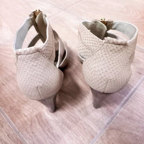 Michael Kors sandals used, leather, 8cm heel, size 38.5