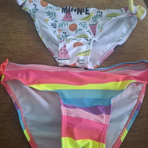Swimwear bottoms for girls age 8 like new, pack of 2, colorful
