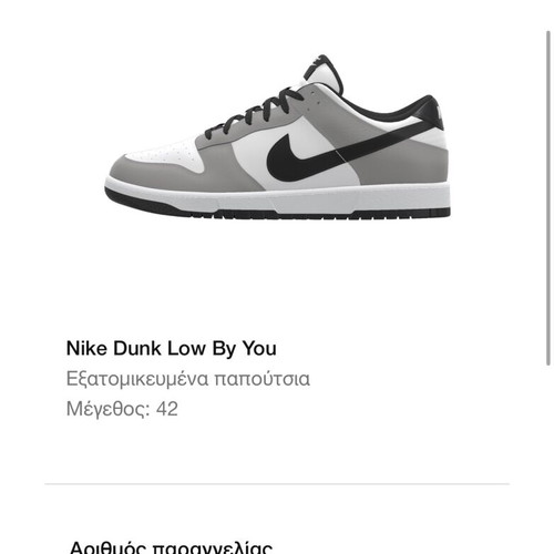 Nike Dunk Low sneakers size 42 used, white and grey