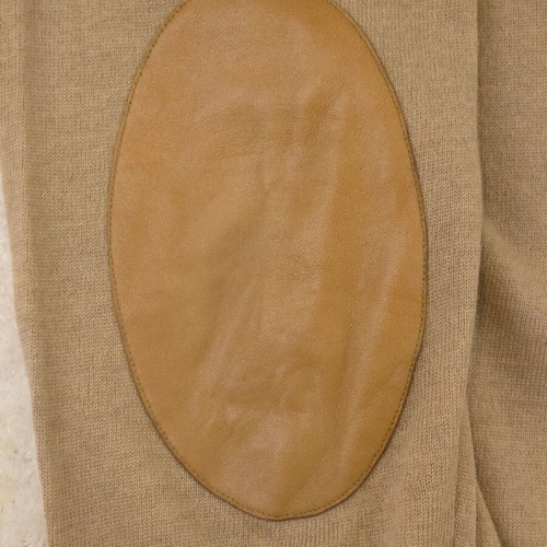 Maison Margiela luxury wool cardigan with leather patches size L used