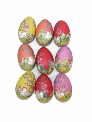Διακοσμητικά αυγά καινούργια, πακέτο 9 τεμ 6cm με σχέδιο