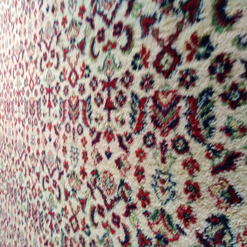 Biocarpets rug 2.50x3.00 new, ecru with repeating pattern