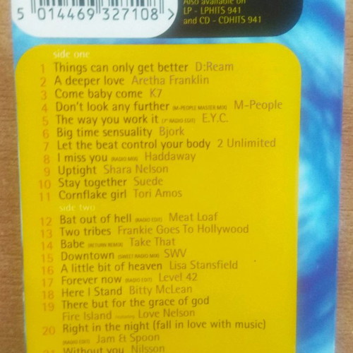 22 hottest hits 94 cassette used, pop