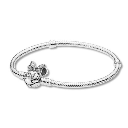 Pandora Disney Mickey Mouse silver women's bracelet like new, size 17