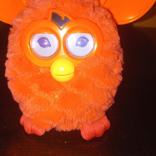 Furby 2012 collectible used, orange, working with speech and eye movement