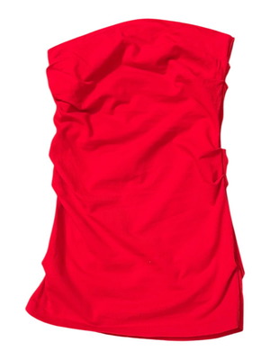 Benetton strapless red top S