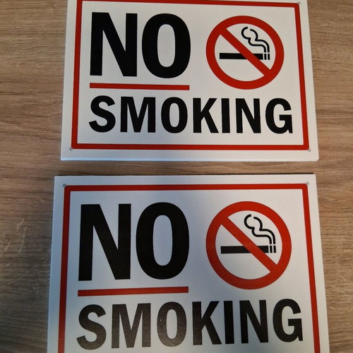 Σετ 2 πινακίδων No Smoking από PVC, καινούργιες