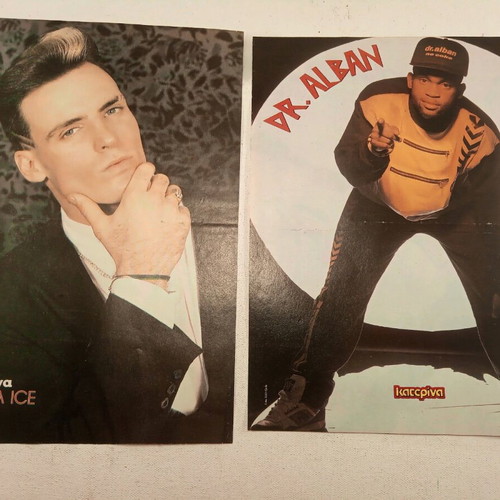 Two double used posters Manina Katerina: Vanilla Ice, Dr.Alban