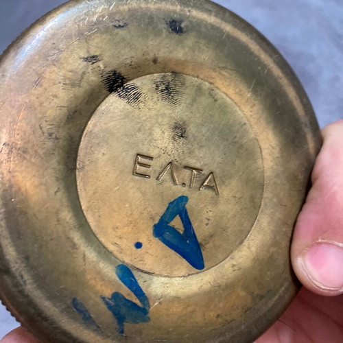 Bronze stamp inkpot used - ELTA