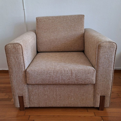 Armchair with storage space new, beige