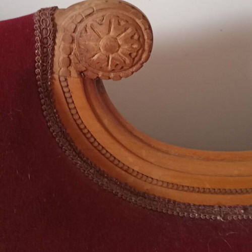 Classic antique sofa used with velvet upholstery