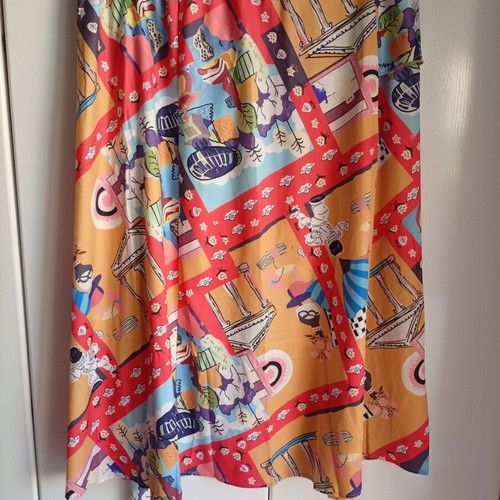 Shein plus midi skirt with elastic waistband new, multicolor