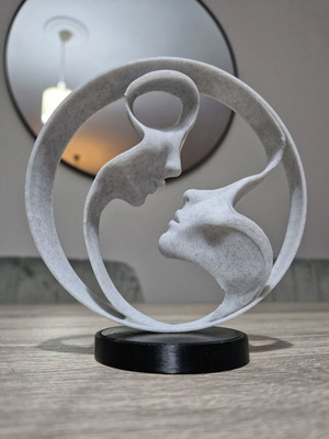 3D decorative item new with marble effect, 15cm height