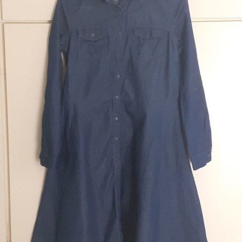 Denim dress new, slim alpha line, blue, size S