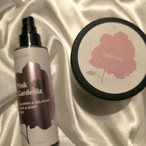 Pink Gardenia Life Roots Body Mist and Body Butter like new