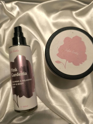 Pink Gardenia Life Roots Body Mist and Body Butter like new