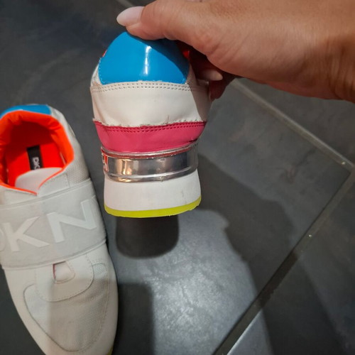 DKNY sneakers used, white and pink, size 39