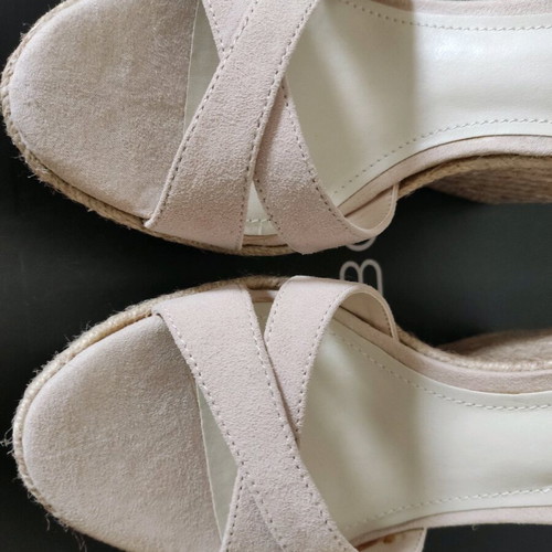 Women's platform shoes new size 39, leather, beige