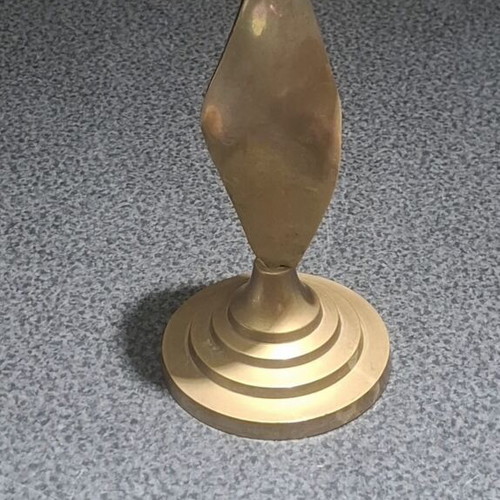 Vintage μπρούτζινο κηροπήγιο 17cm Made in India, σαν καινούργιο